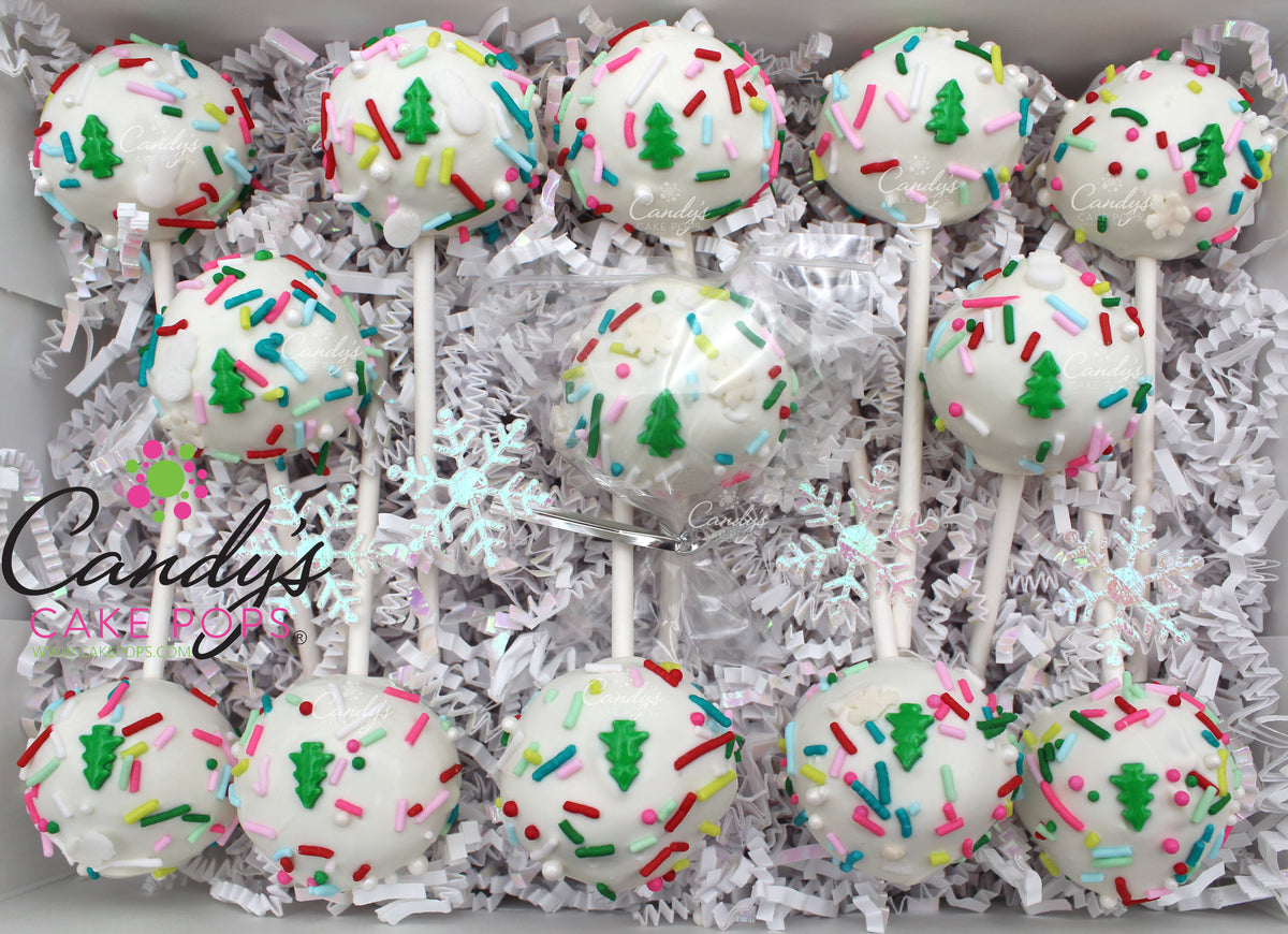 Whimsical Christmas Tree Party Cake Pops