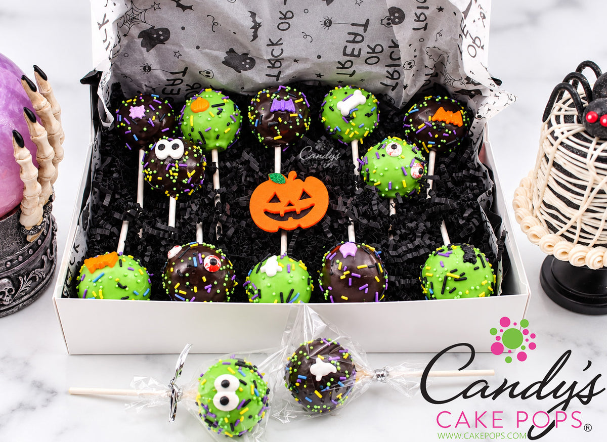 October Monthly Special 15% Off: Candy's Creation: Halloween Gift Cake Pop Box - Candy's Cake Pops