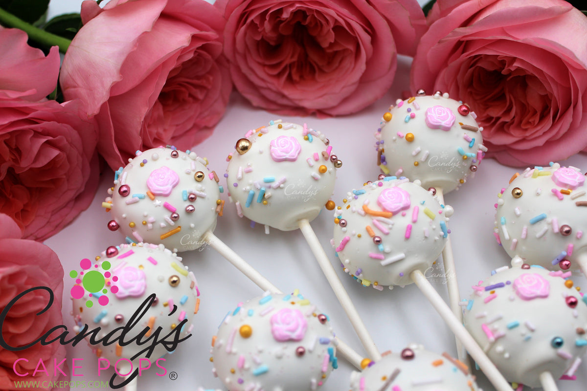 English Garden Rose Cake Pops