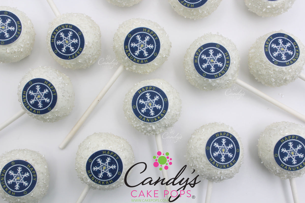 Happy Hanukkah Edible Decal Cake Pops