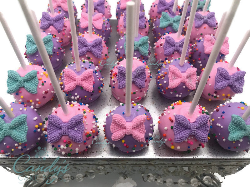 Girly Bow Cake Pops (Write in Your Colors)