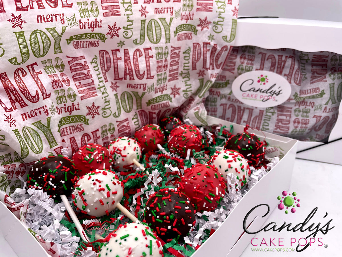 Merry Christmas Cake Pop Gift Box - Shipping Dec. 1st-31st