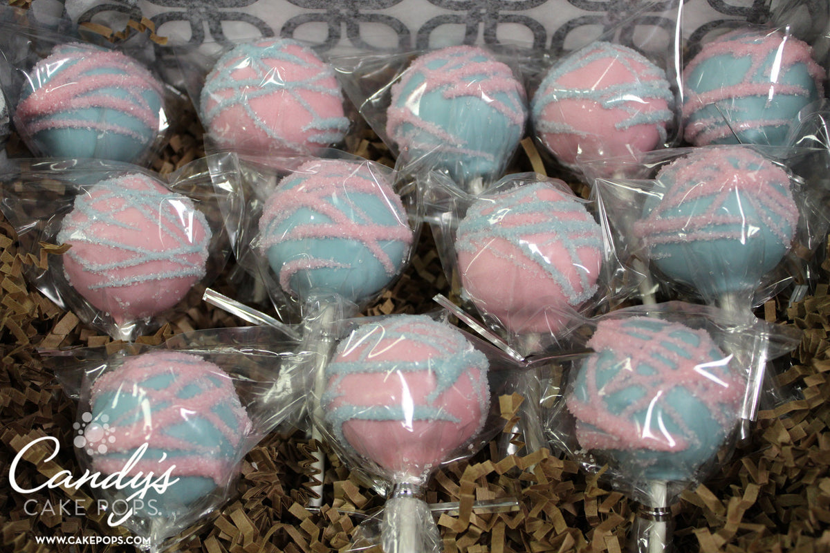Gender Reveal Cake Pops (Vanilla Cake dyed either pink or blue inside or not sure yet)