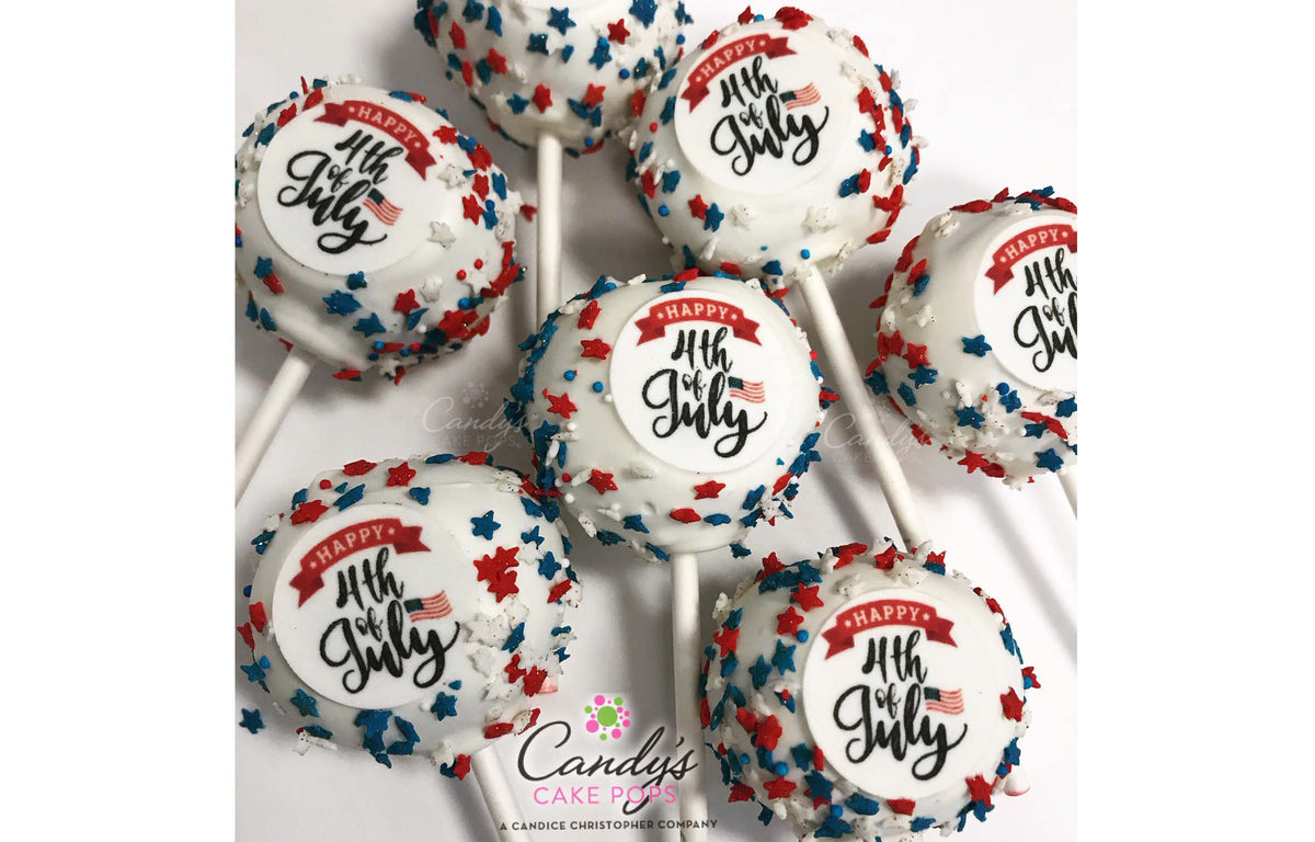 Happy Fourth of July Decal Cake Pops