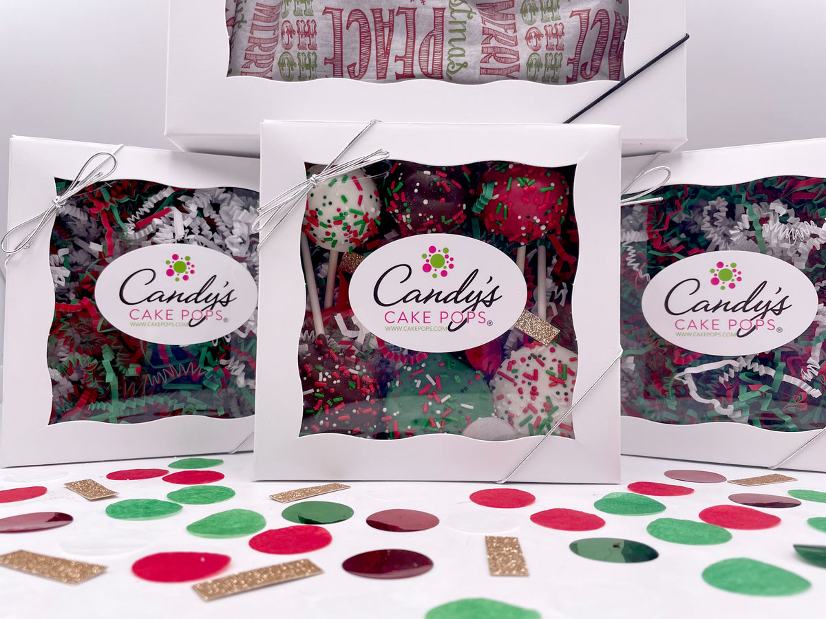 Half Dozen Merry Christmas Cake Pop Box (Shipping Dec. 1st-31st)