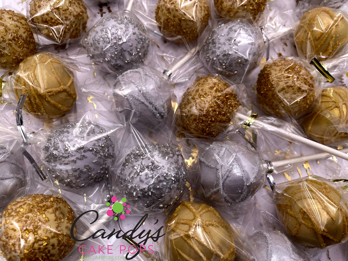 Metallic Gold and Silver Cake Pops (Starts at 2 Dozen)