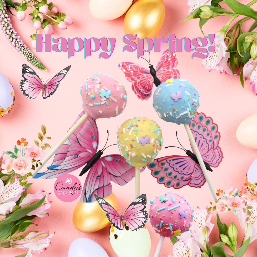 Spring Time Cake Pops Easter Butterfly Pastel Flower Cake Pops 