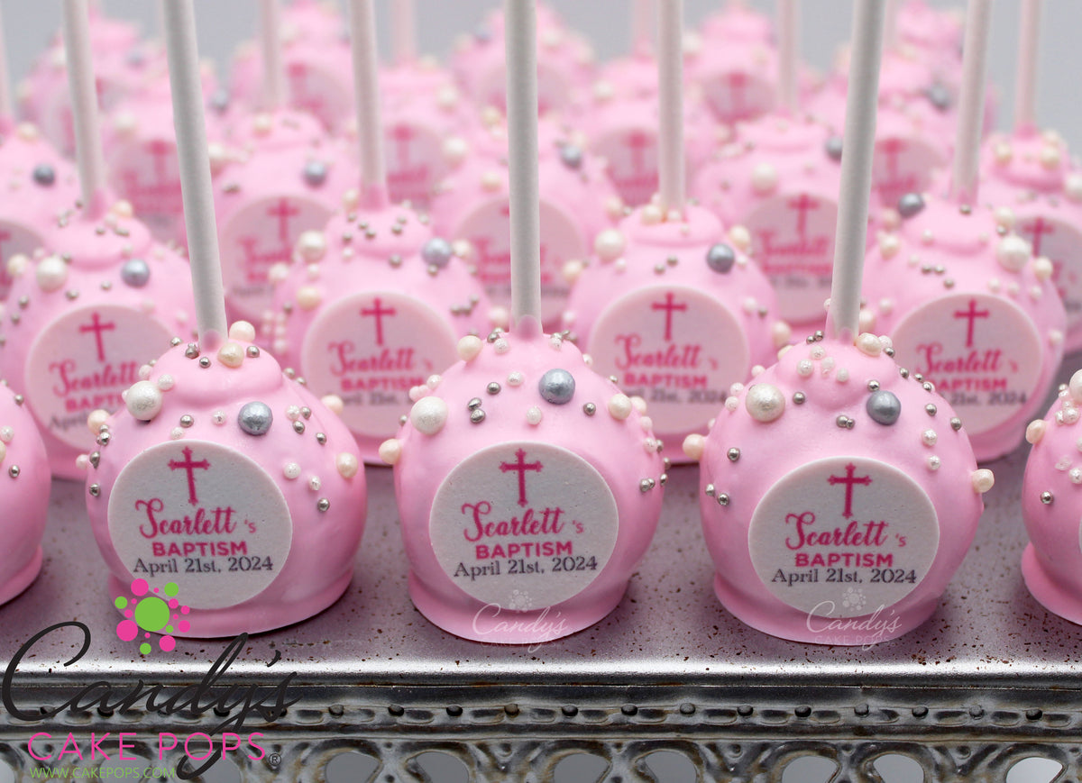 Baptism / Christening / Holy Communion Decal Cake Pops