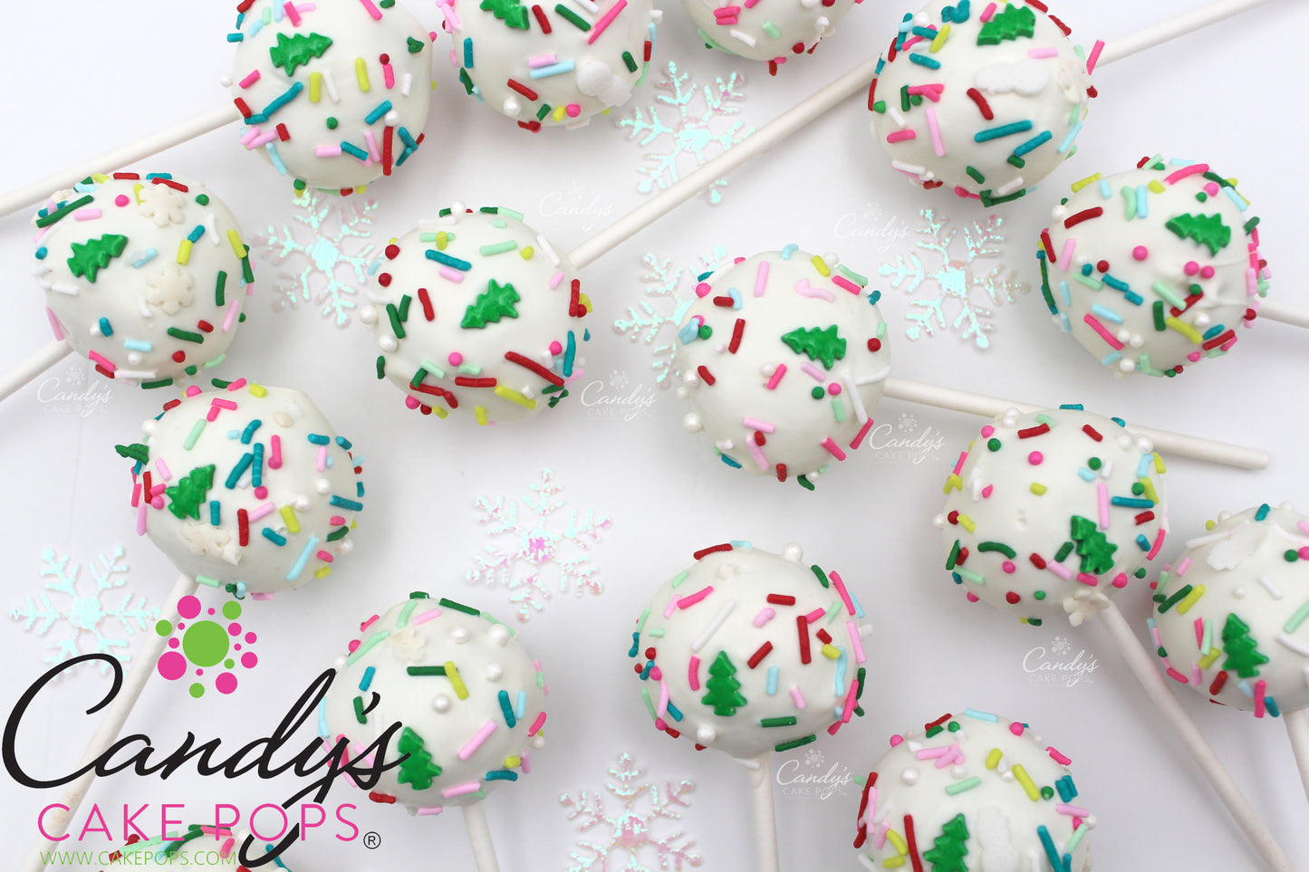 Whimsical Christmas Tree Party Cake Pops - Candy's Cake Pops