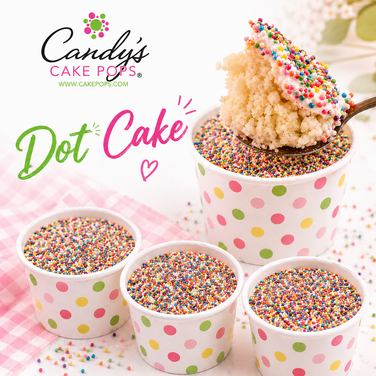 4 Pack: Candy's Dot Cake with 2 Day Shipping Included! - Candy's Cake Pops