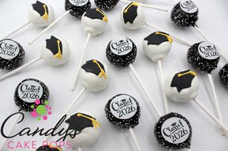 Graduation *2026* Cake Pops - Custom School Colors - College  Acceptance - Candy's Cake Pops