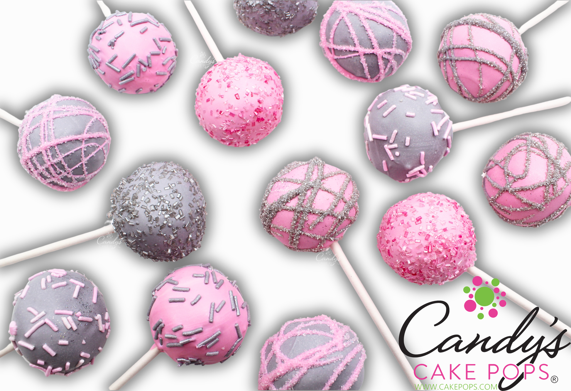 Silver and Pink Cake Pops