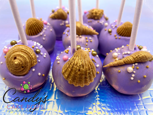 Under the Sea Luxury Mermaid Seashell Cake Pops - Candy's Cake Pops