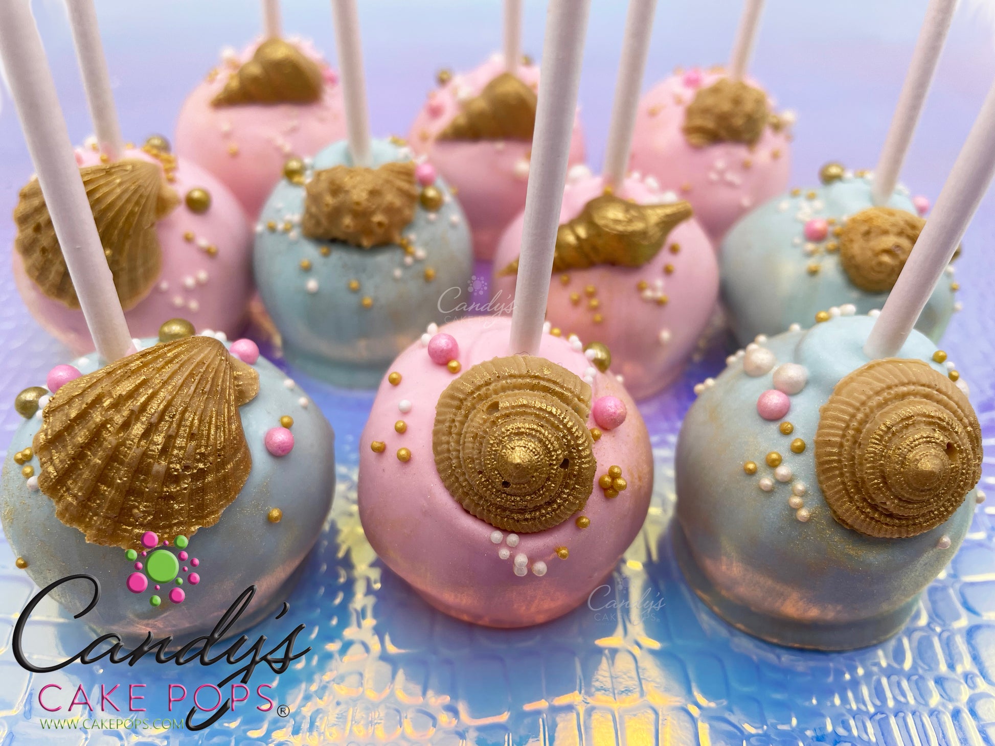Under the Sea Luxury Mermaid Seashell Cake Pops - Candy's Cake Pops