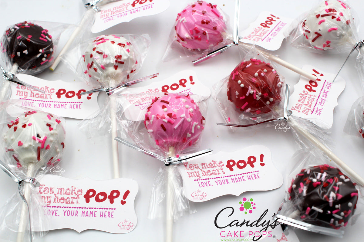 Customized Valentine Tag Cake Pops (Cake Pops + Personalized Tags)