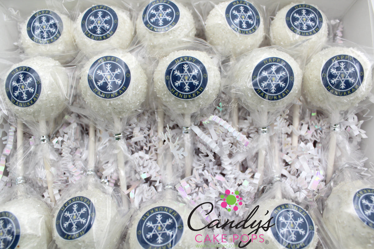 Happy Hanukkah Edible Decal Cake Pops