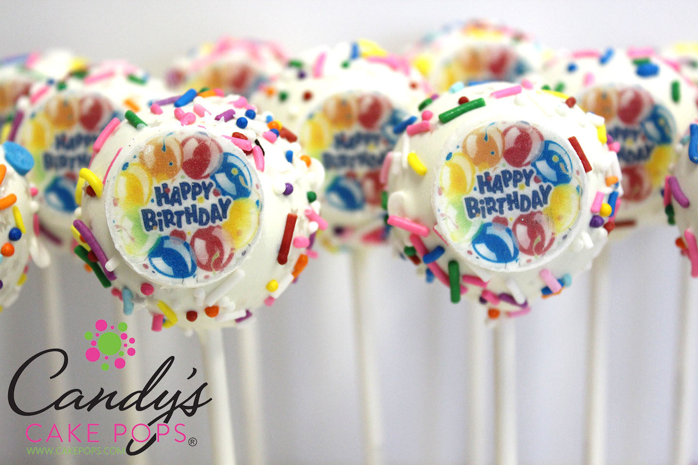 Happy Birthday Edible Decal Cake Pops - Candy's Cake Pops