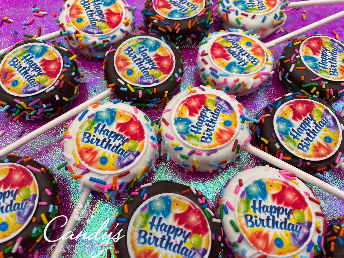 Happy Birthday Chocolate Covered Oreos