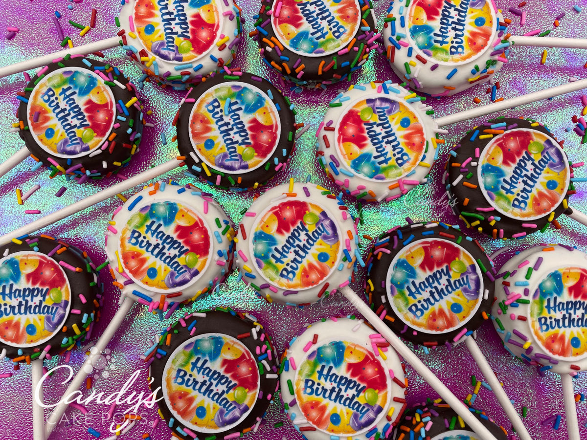 Happy Birthday Chocolate Covered Oreos