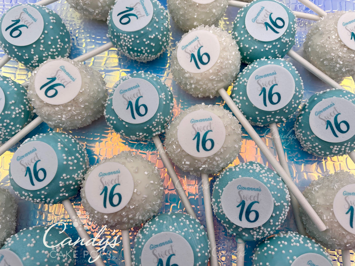Sweet 16 Custom Name + Color Sweet Sixteen/Quinceañera Decal Cake Pops