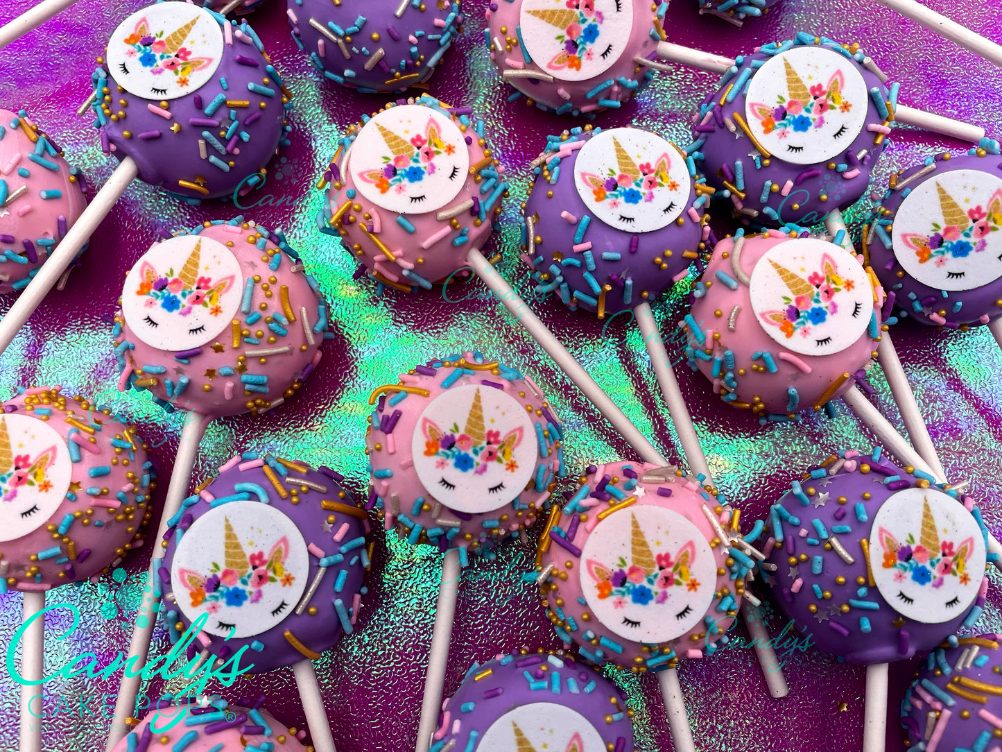 Unicorn Edible Decal Magic Cake Pops - Candy's Cake Pops