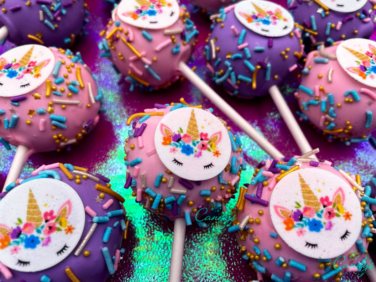 Unicorn Edible Decal Magic Cake Pops