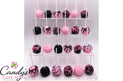 4 Tier  Acrylic Cake Pop Stand - For Self-Standing Cake Pops (Upsidedown) Holds up to 24 Cake Pops - Stand Only - Candy's Cake Pops
