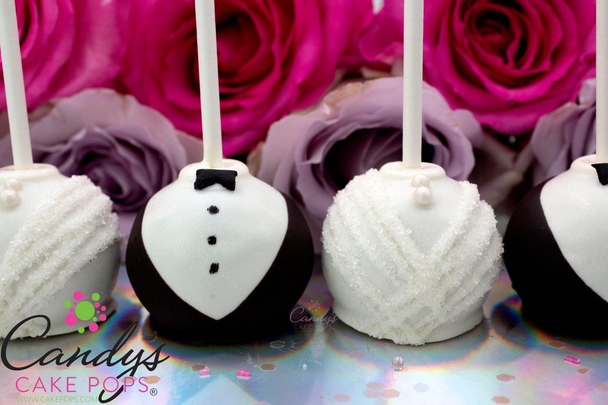 Bride & Groom Wedding Cake Pops
