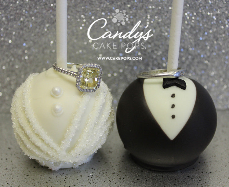 Bride & Groom Wedding Cake Pops