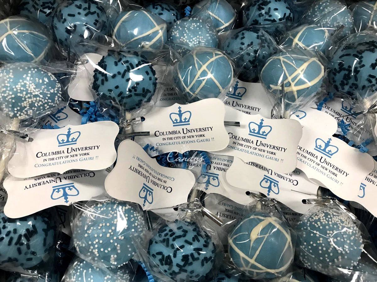 Graduation Custom School Colors with Personalized Tag Cake Pops