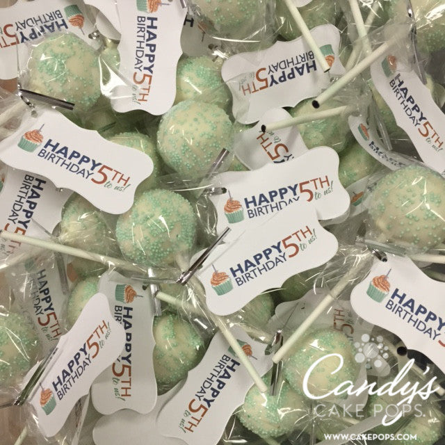 Customized Tag Cake Pops (Logo/Text/Image) (2 Dozen +)