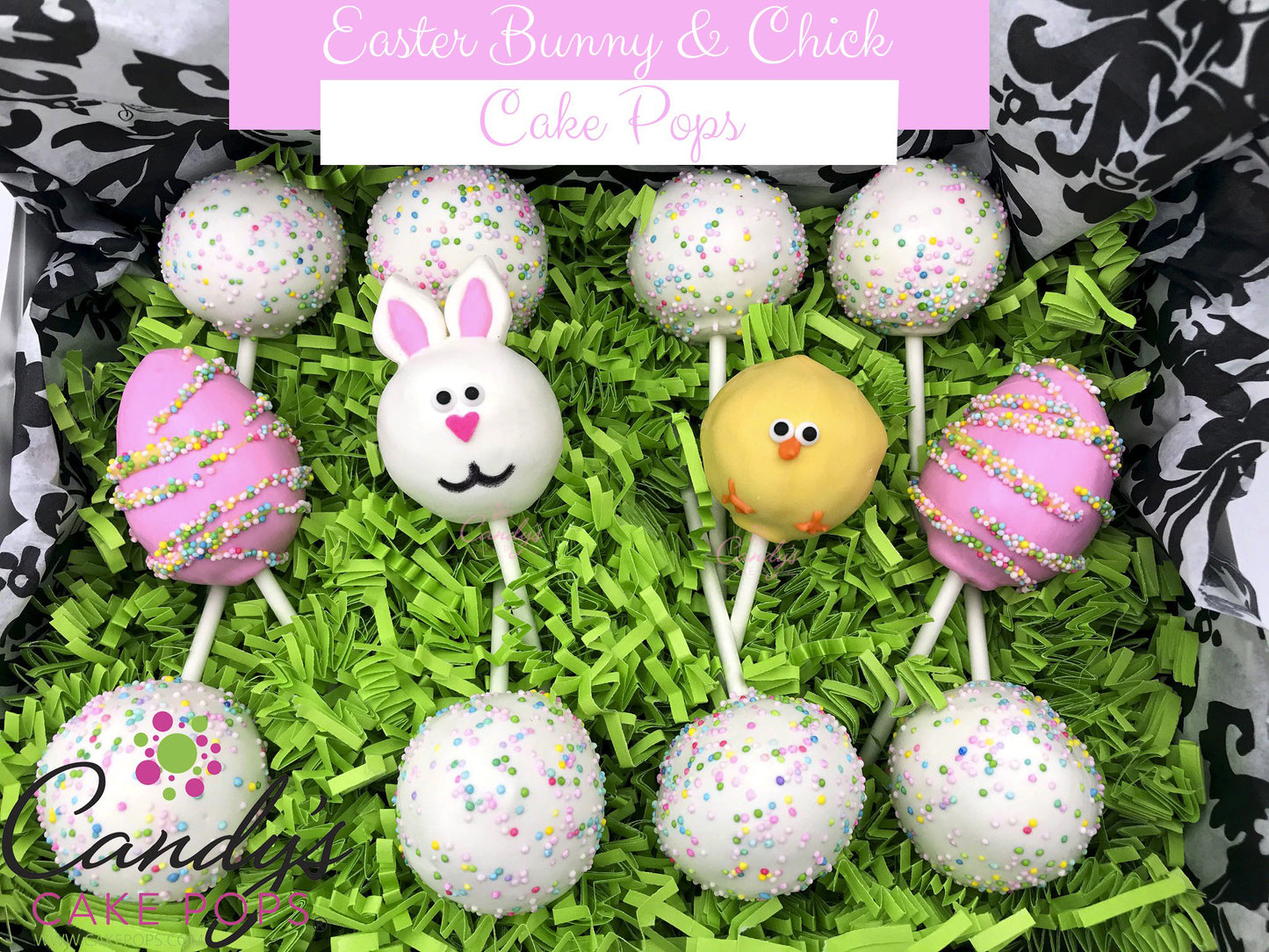 Spring Bunny N' Friends Deluxe Cake Pop Gift Box - Candy's Cake Pops