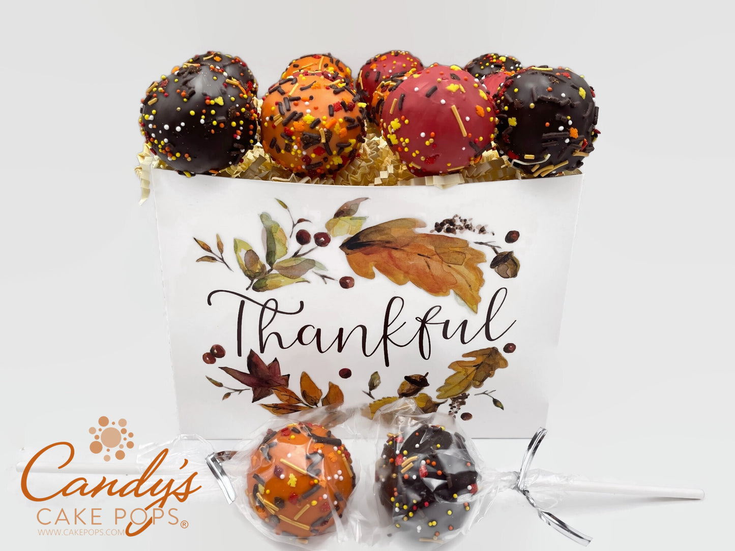 Thankful / Thanksgiving Holiday Cake Pop Gift Box - Candy's Cake Pops