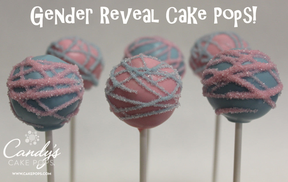 Gender Reveal Cake Pops (Vanilla Cake dyed either pink or blue inside or not sure yet)