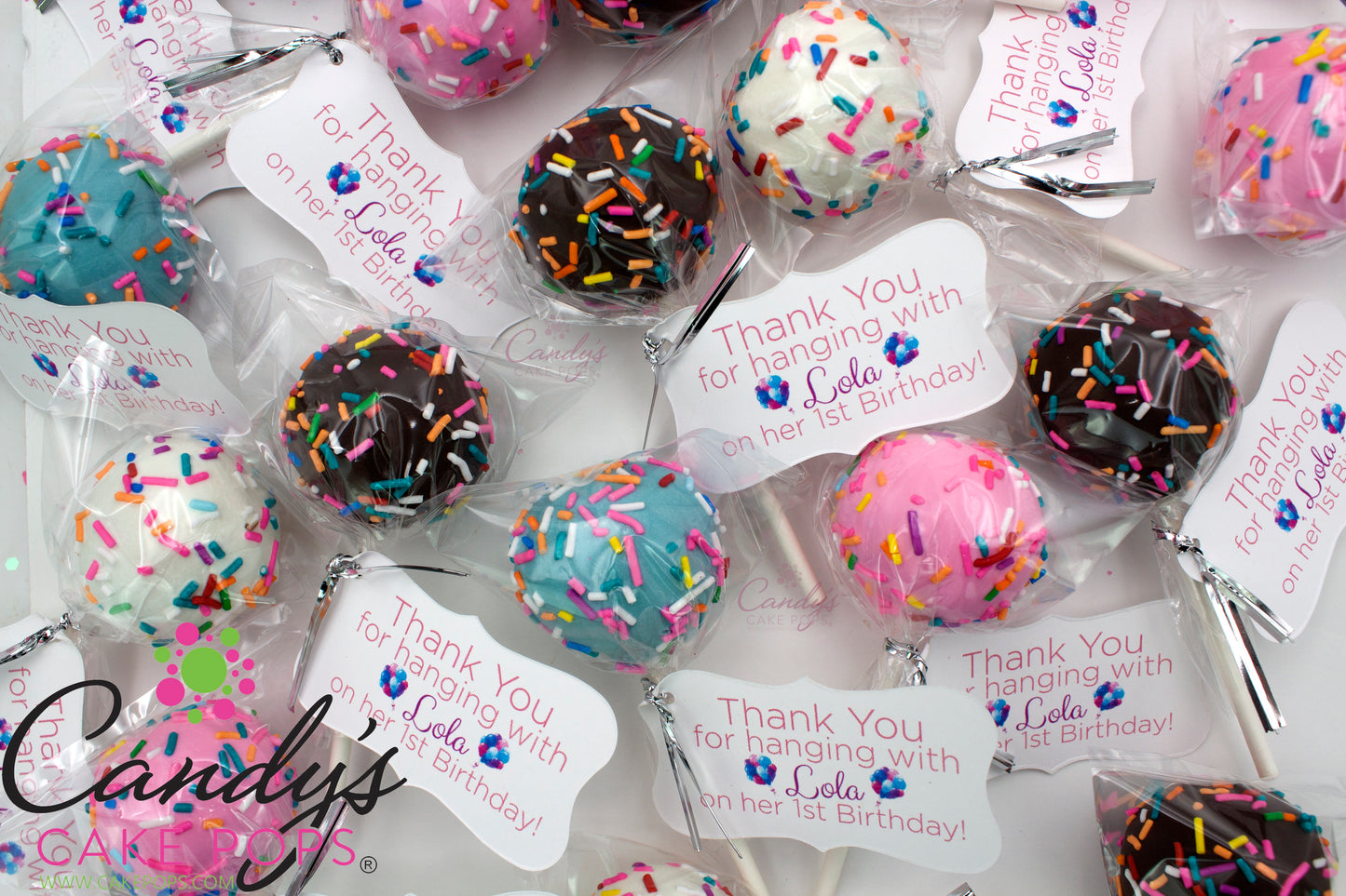 Customized Tag Cake Pops (Logo/Text/Image) - Candy's Cake Pops