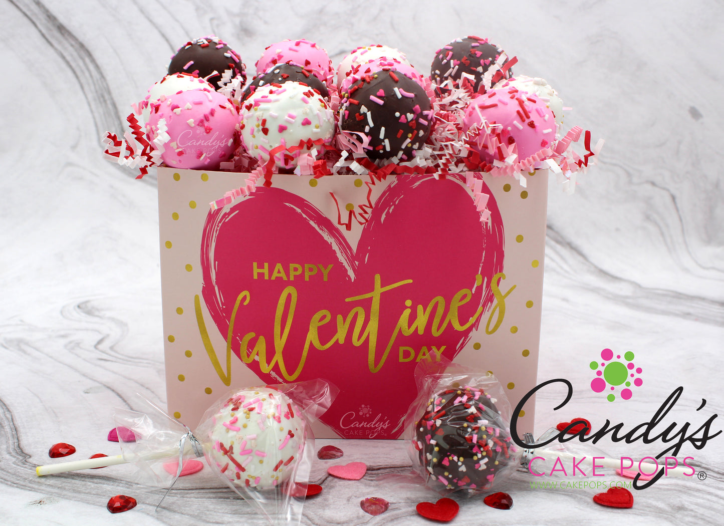 Valentine's Day Heart Cake Pop Gift Box - Candy's Cake Pops