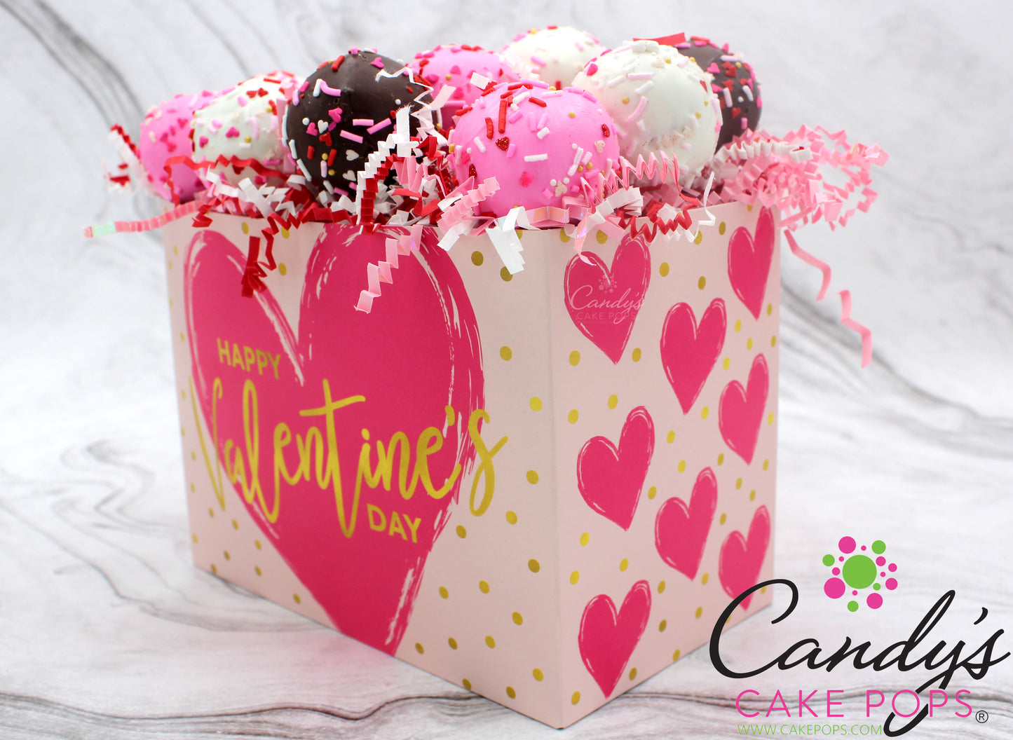 Valentine's Day Heart Cake Pop Gift Box - Candy's Cake Pops