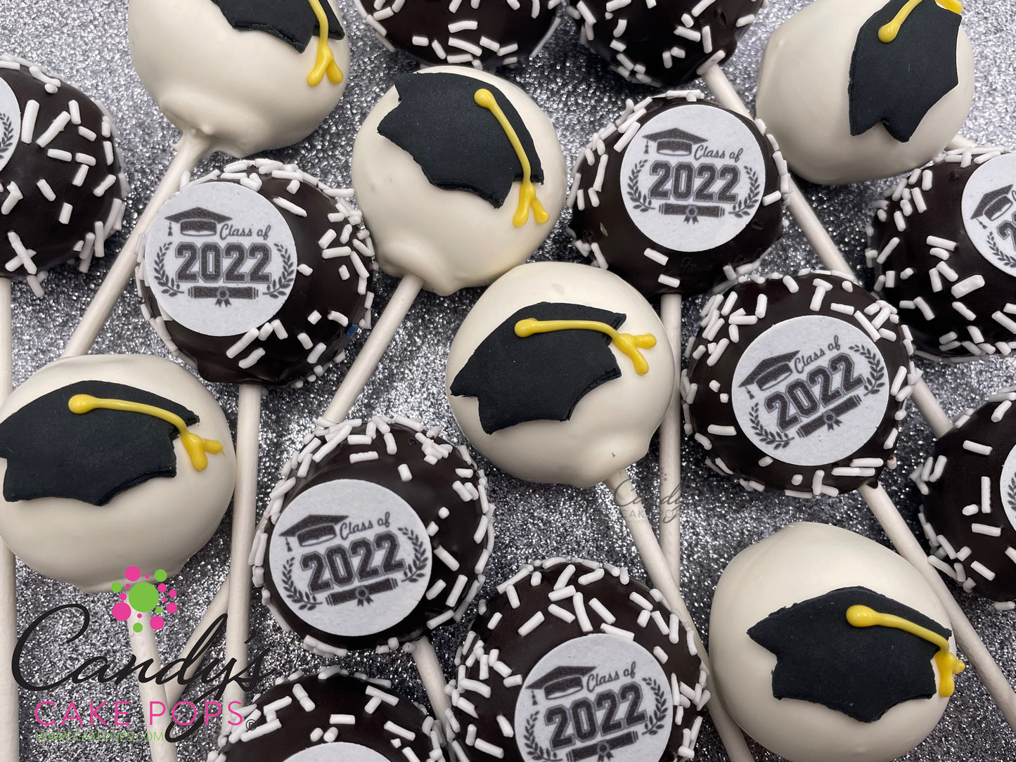 Graduation 2022 Cake Pops - Custom School Colors - Candy's Cake Pops