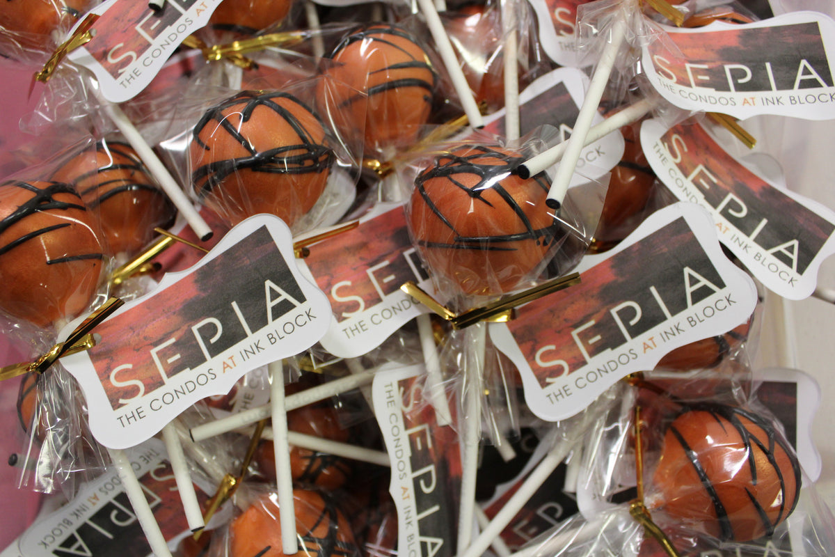 Customized Tag Cake Pops (Logo/Text/Image) (2 Dozen +)