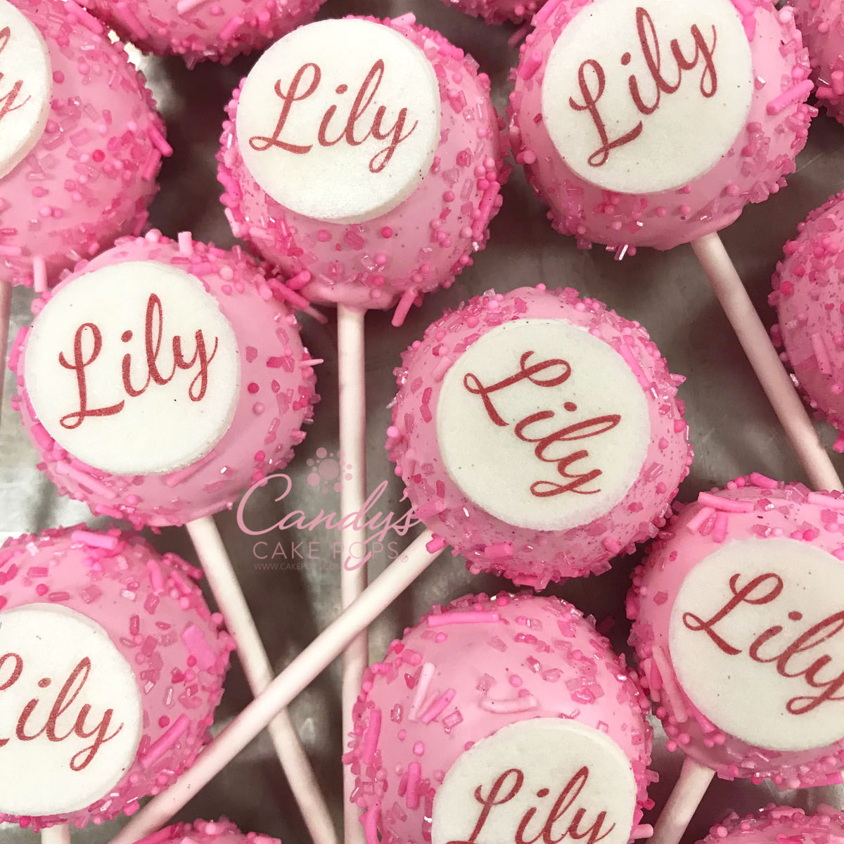 Custom Name + Color Happy Birthday Decal Cake Pops