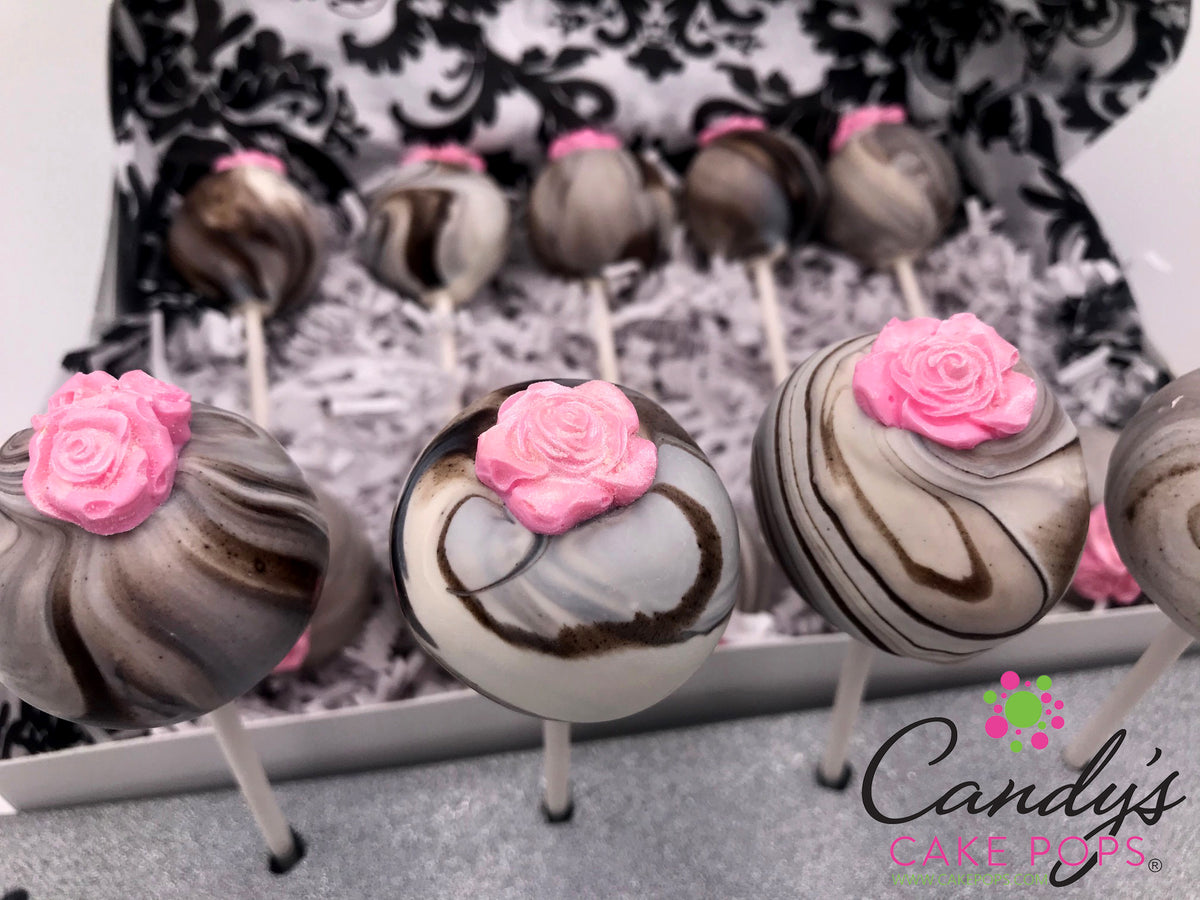 Marble Rose Cake Pops