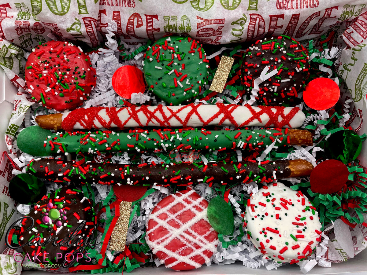 A Very Merry Christmas Variety Pack Gift Box & Party Sizes (Cake Pops + Oreos + Pretzels) (Shipping Dec. 1st-31st)