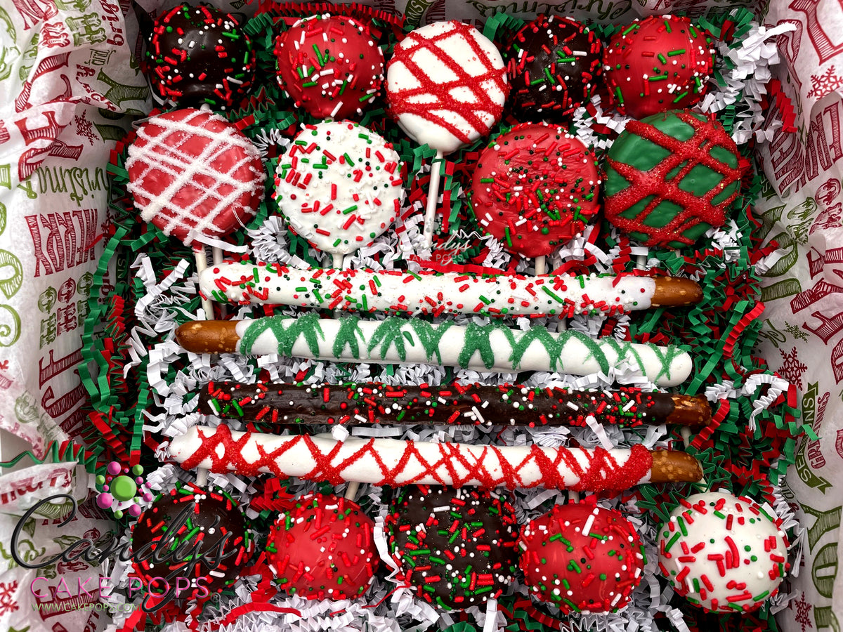A Very Merry Christmas Variety Pack Gift Box & Party Sizes (Cake Pops + Oreos + Pretzels) (Shipping Dec. 1st-31st)
