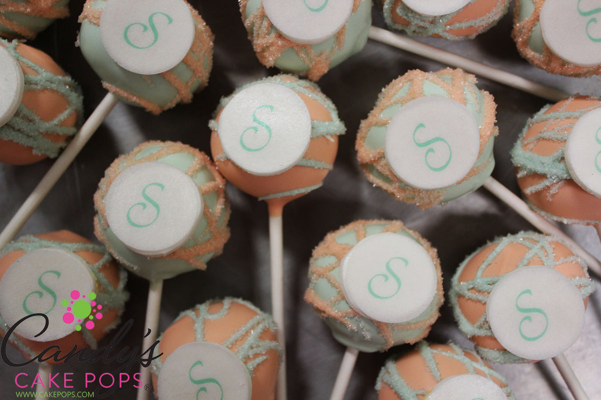 Custom Color + Monogram Decal Cake Pops