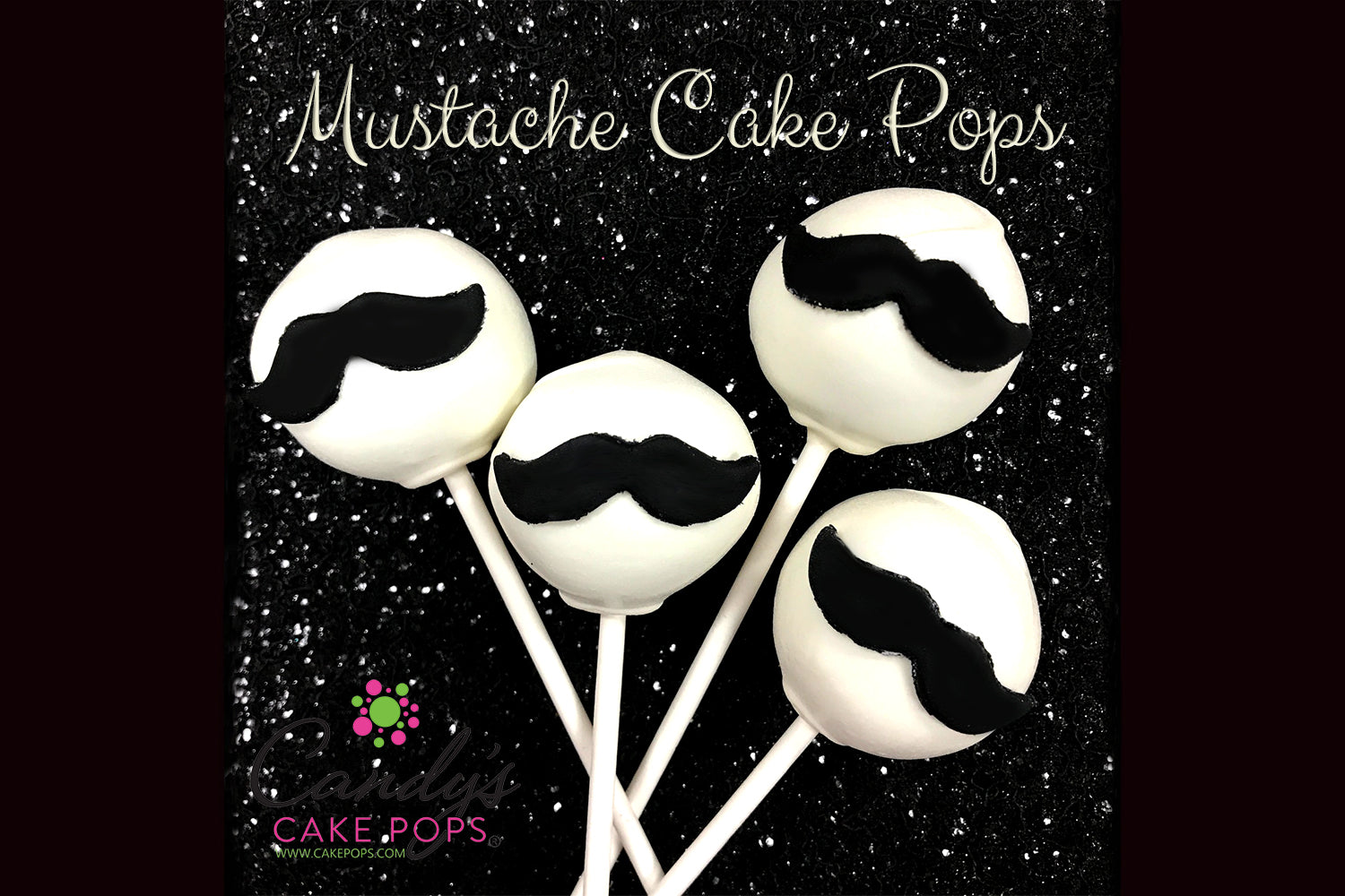 Mustache Cake Pops (you may customize color chocolate and mustache color) - Candy's Cake Pops