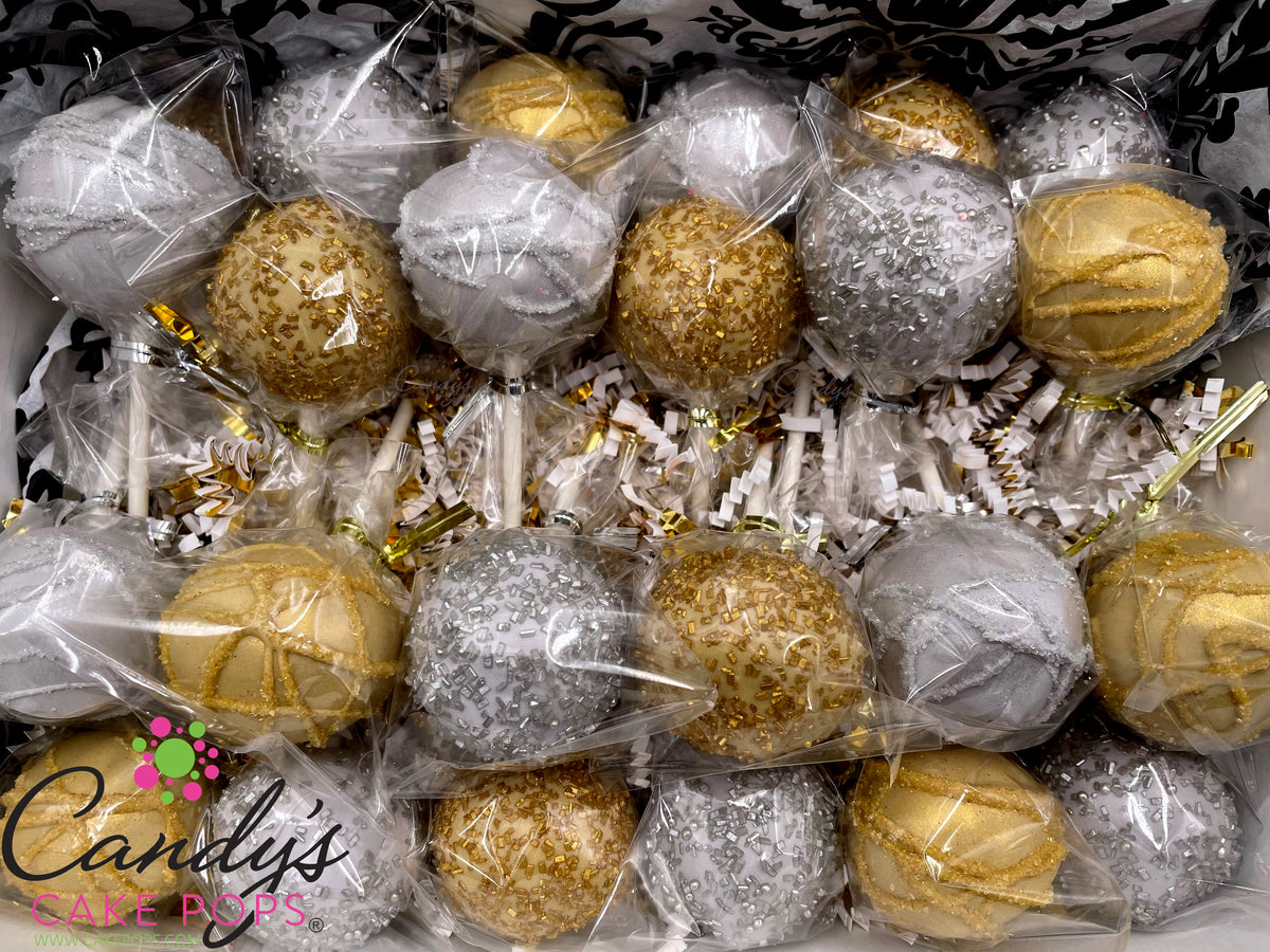 Metallic Gold and Silver Cake Pops (Starts at 2 Dozen)