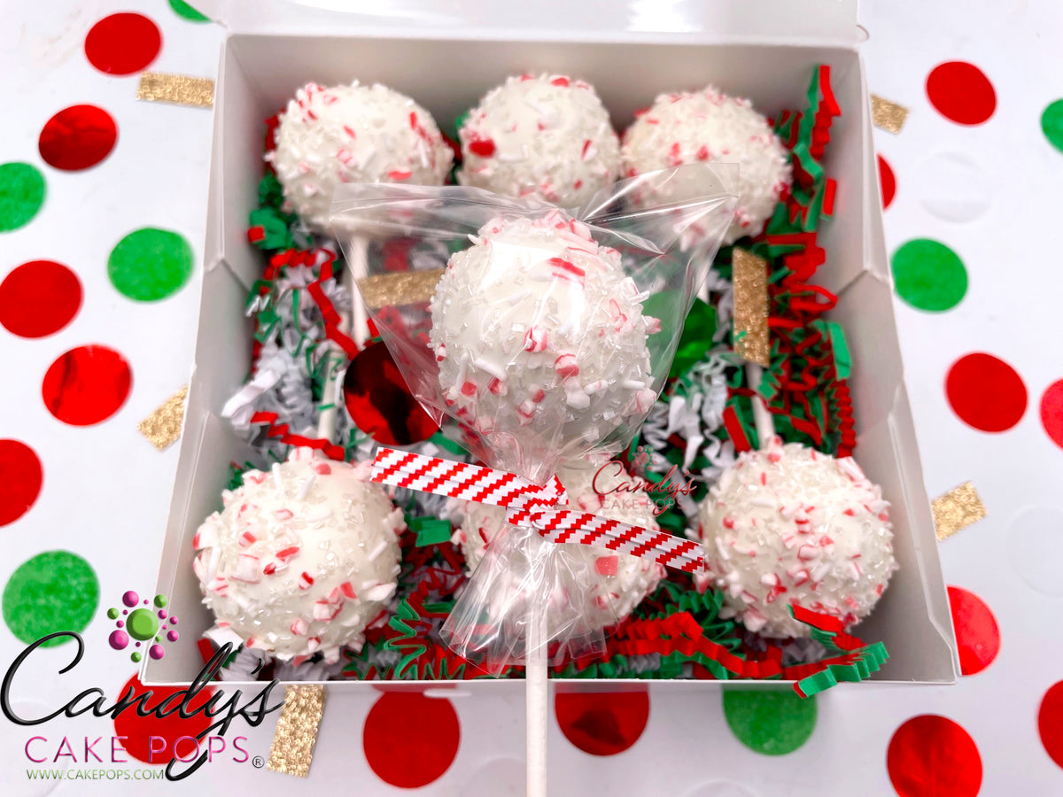 1/2 Dozen Peppermint Candy Cake Cake Pops - (Shipping Dec. 1st-31st)
