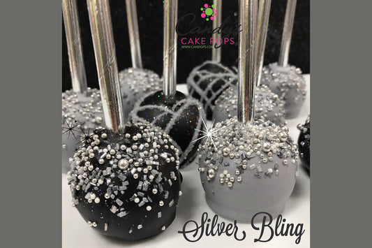 Luxury Silver Cake Pop Favors (Starts at 1.5 Dozen/Self- Standing) - Candy's Cake Pops