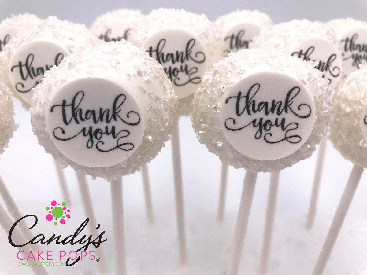 Thank You Gift Decal Cake Pops