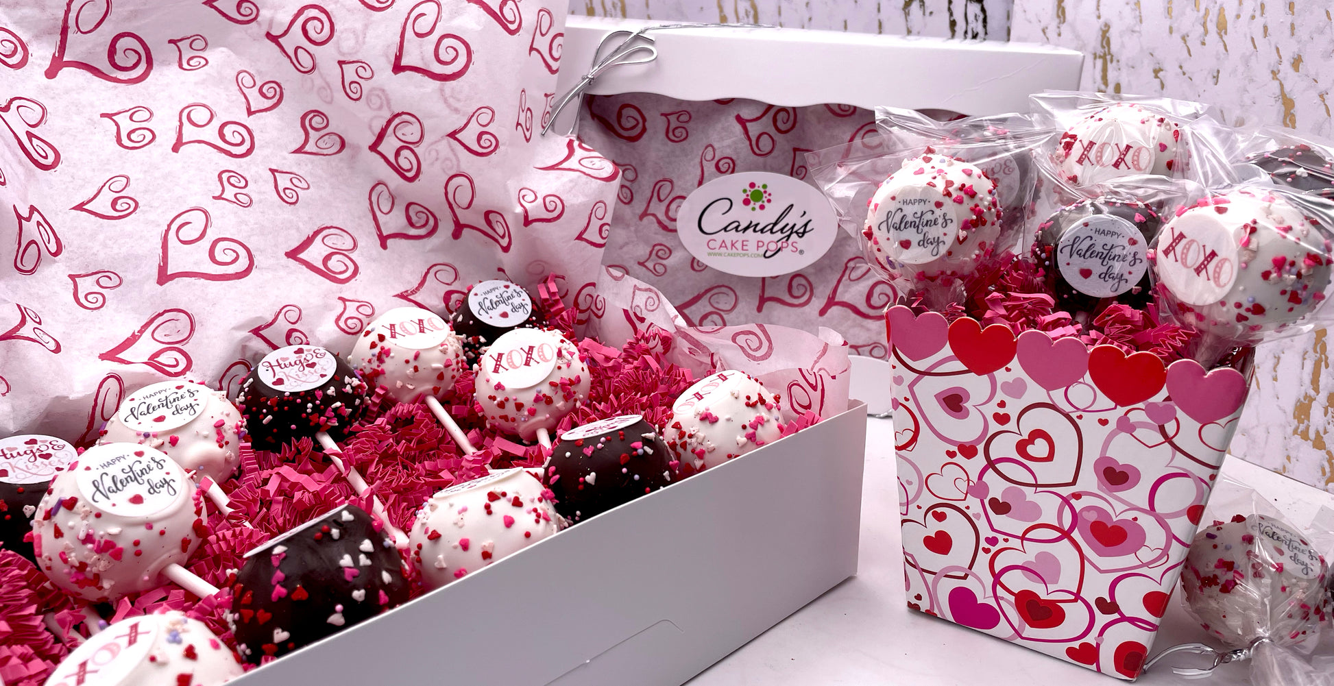 Happy Valentine's Day Decal Cake Pops - Candy's Cake Pops